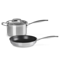 Le Creuset Classic 3-ply Stainless Steel 2-Piece Frying Pan and Saucepan Set