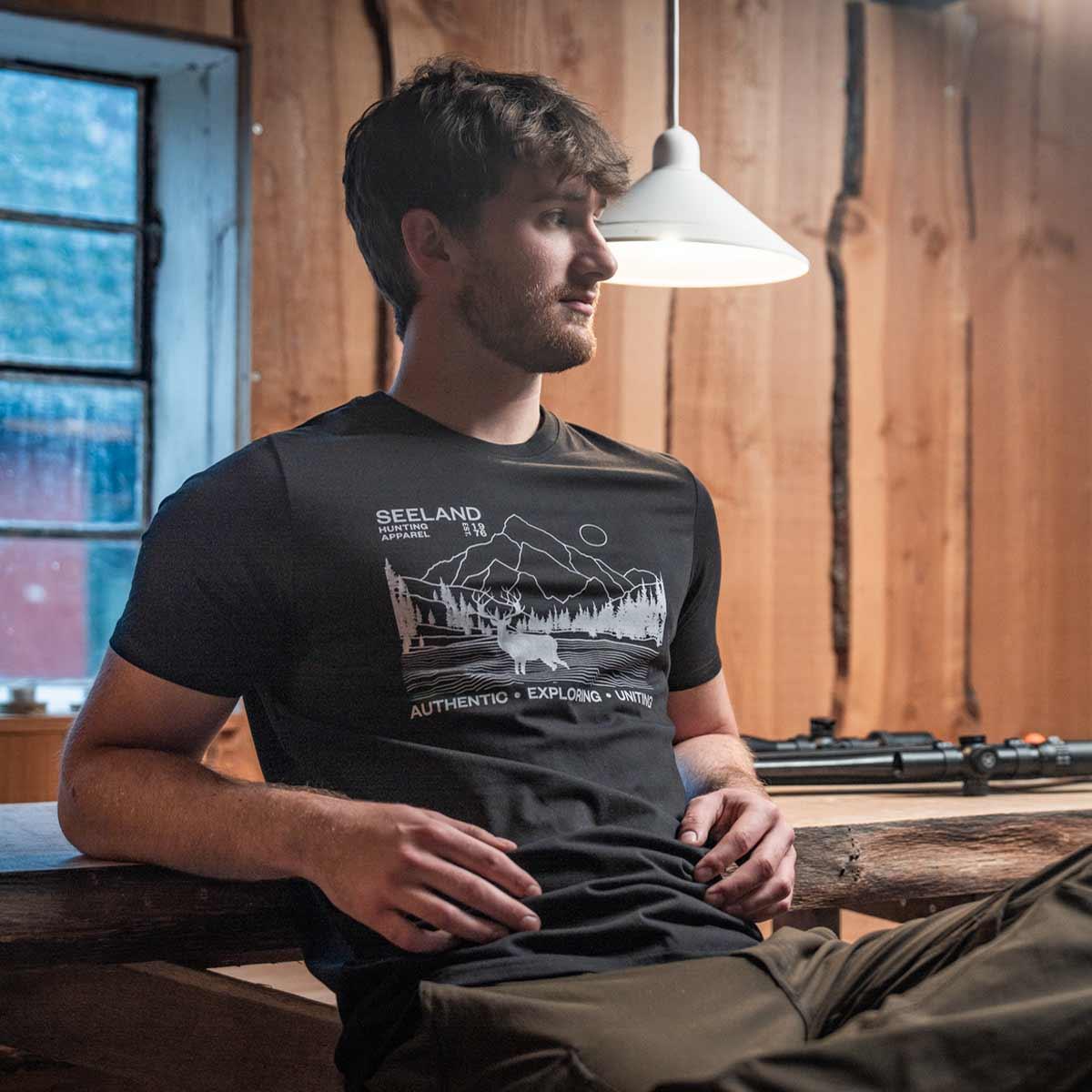 Black Seeland Mens Territory T-Shirt Lifestyle