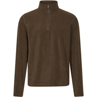 Dark Brown Seeland Mens Benjamin Half Zip Fleece