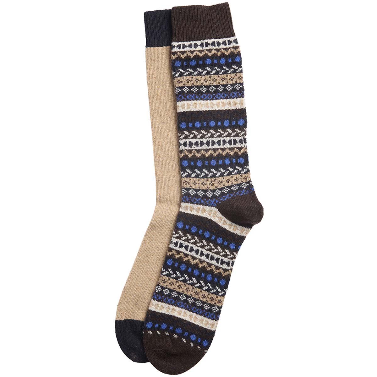 Barbour Mens Fair Isle Sock 2 Pack