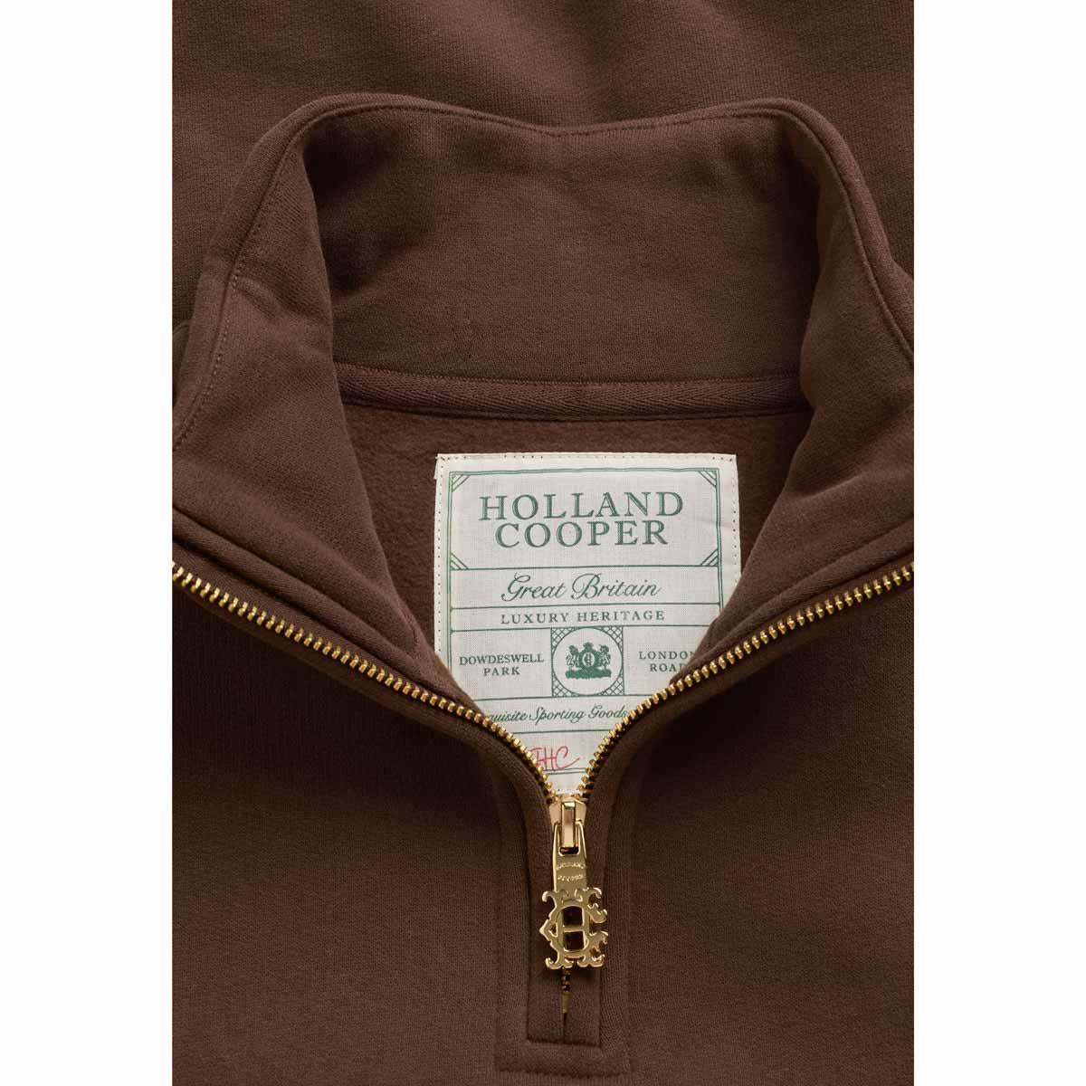 Holland Cooper Womens Essential Relaxed Quarter Zip Sweatshirt