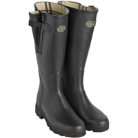 Le Chameau Mens Vierzon Jersey Lined Wellingtons Noir