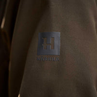 Willow Green/Shadow Brown Harkila Mens Scandinavian Softshell Jacket Logo Detail