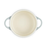 Sea Salt Le Creuset Stoneware Petite Heart Casserole Interior