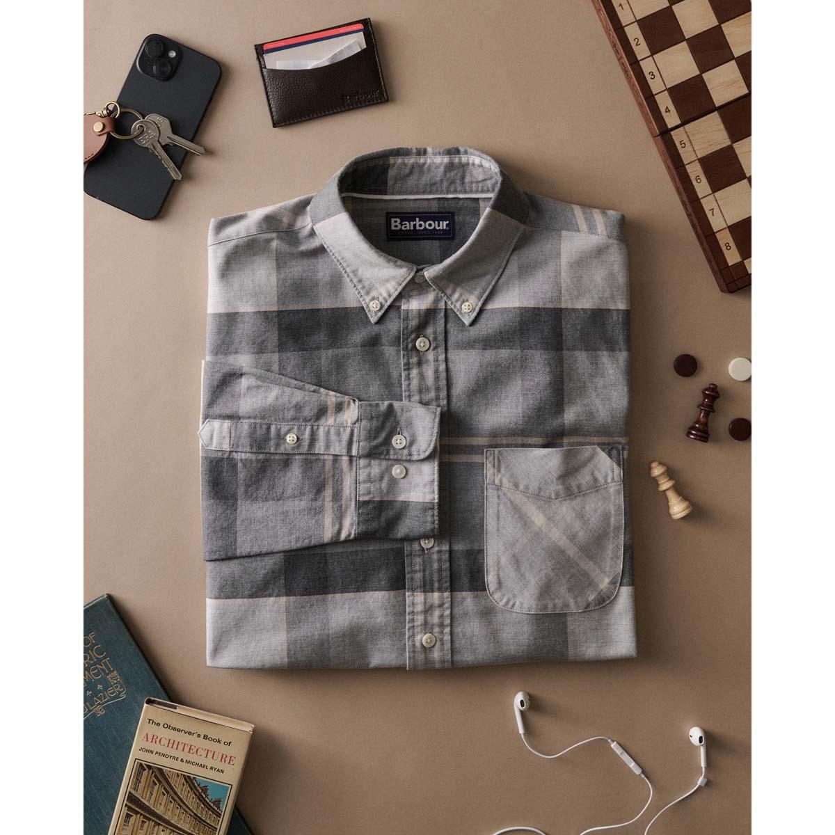 Barbour Mens Mineral Tartan Dunoon Authentic Shirt