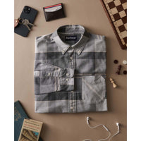 Ice Granite Barbour Mens Mineral Tartan Dunoon Authentic Shirt Lifestyle