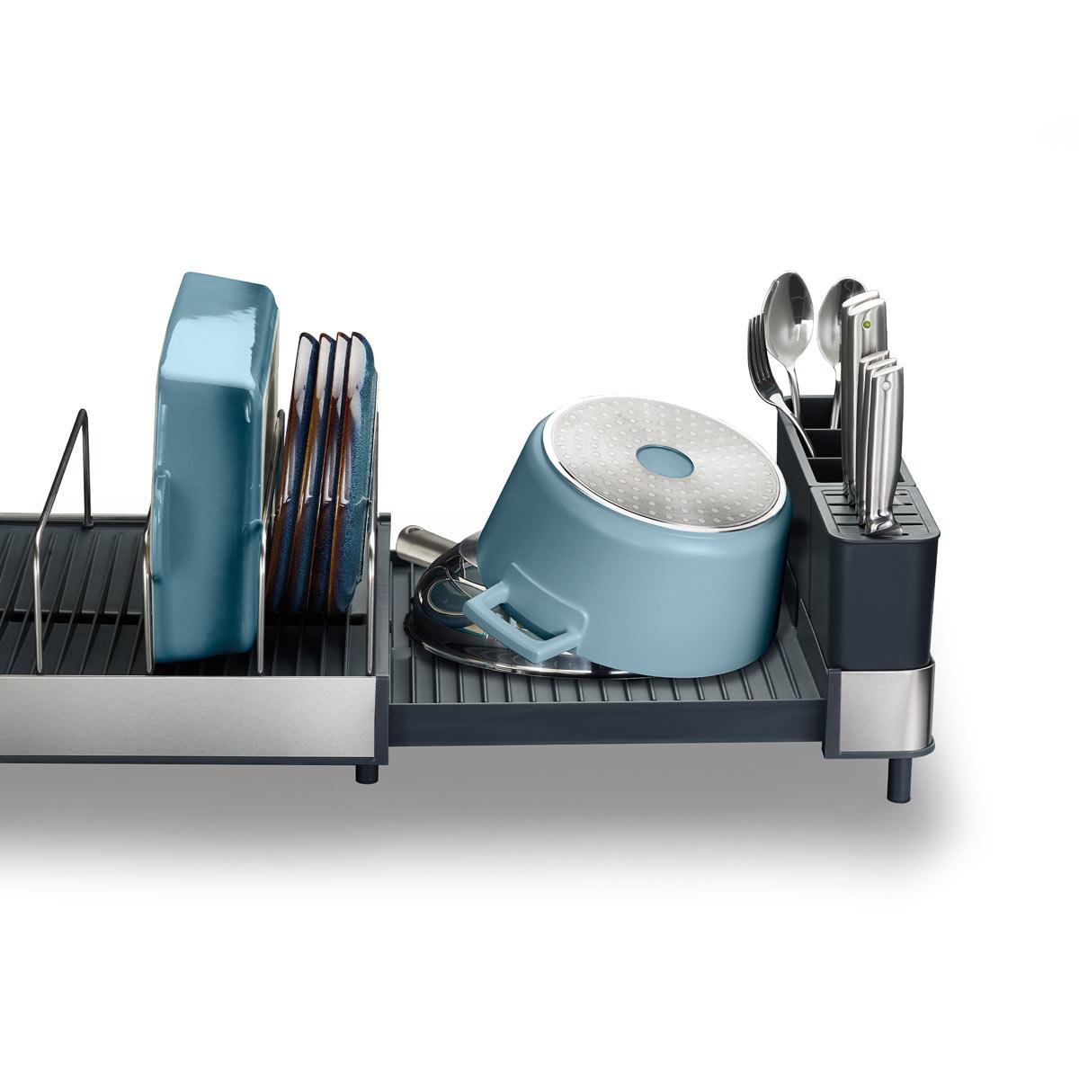 Joseph Joseph Extend Max Steel Expandable Dish Drainer Extended In Use
