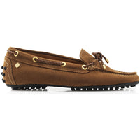 Tan & Navy Fairfax & Favor Womens Henley Loafers side