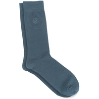 Blue Albert and Maurice Mens Logo Embroidered Socks