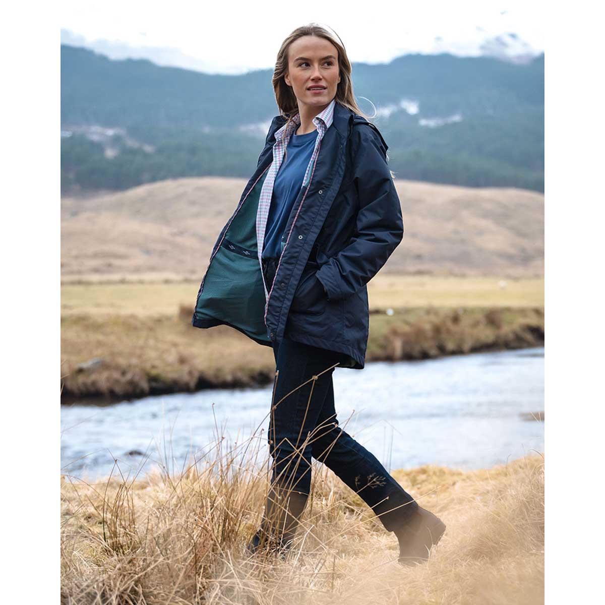 Navy Hoggs Of Fife Womens Fara Waterproof Jacket Lifestyle