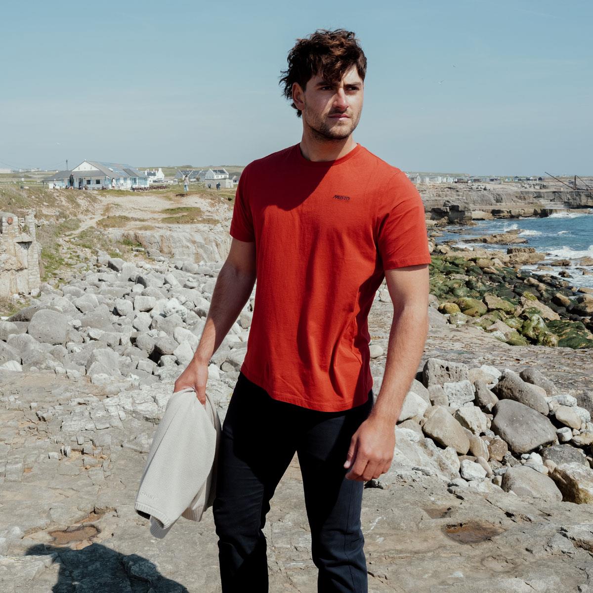 Musto Mens Classic Logo Tee Rust