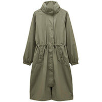Khaki Green Joules Womens Hensley Longline Waterproof Coat