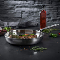 Kuhn Rikon Culinary Fiveply Frying Pan Uncoated Lifestyle
