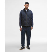 Navy Barbour Mens City Harrington Quilted Gilet On Model