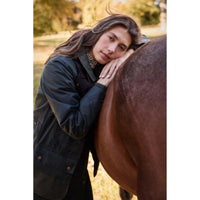 Sage/Classic Barbour Womens Modern Border Wax Jacket Lifestlye