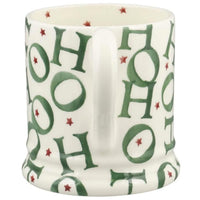 Emma Bridgewater Christmas Green HoHoHo Half Pint Mug