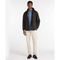 Olive Barbour Mens Classic Bedale Wax Jacket Lifestyle
