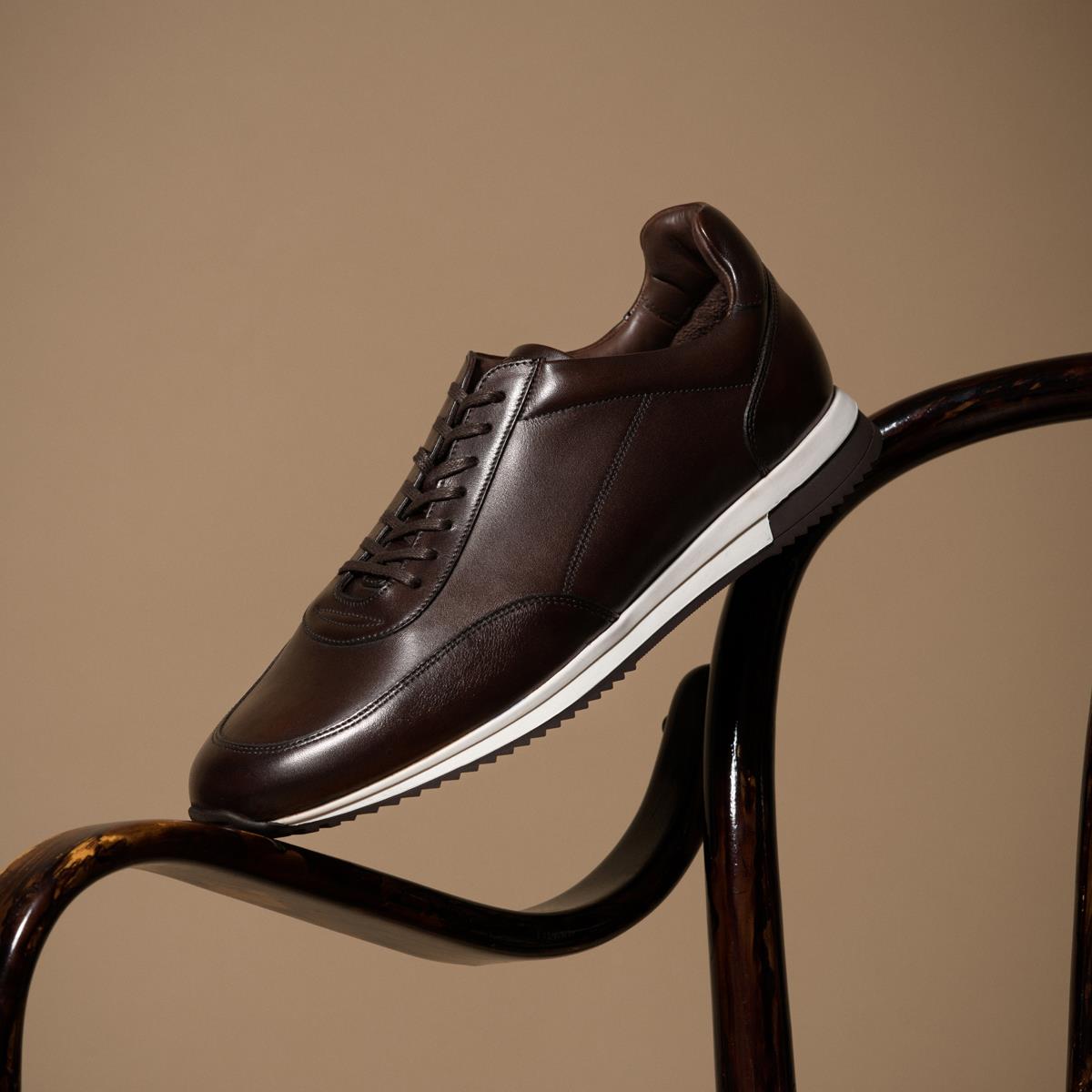 Dark Brown Loake Bannister Trainers Lifestyle