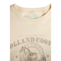 Ecru Holland Cooper Womens Ivy League Tee T-Shirt Crew Neckline