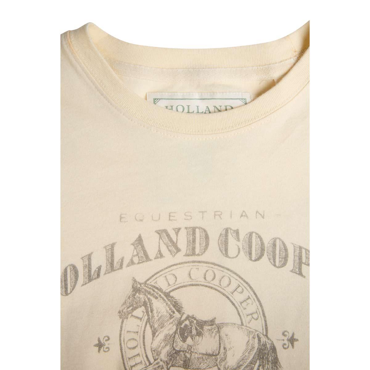 Ecru Holland Cooper Womens Ivy League Tee T-Shirt Crew Neckline