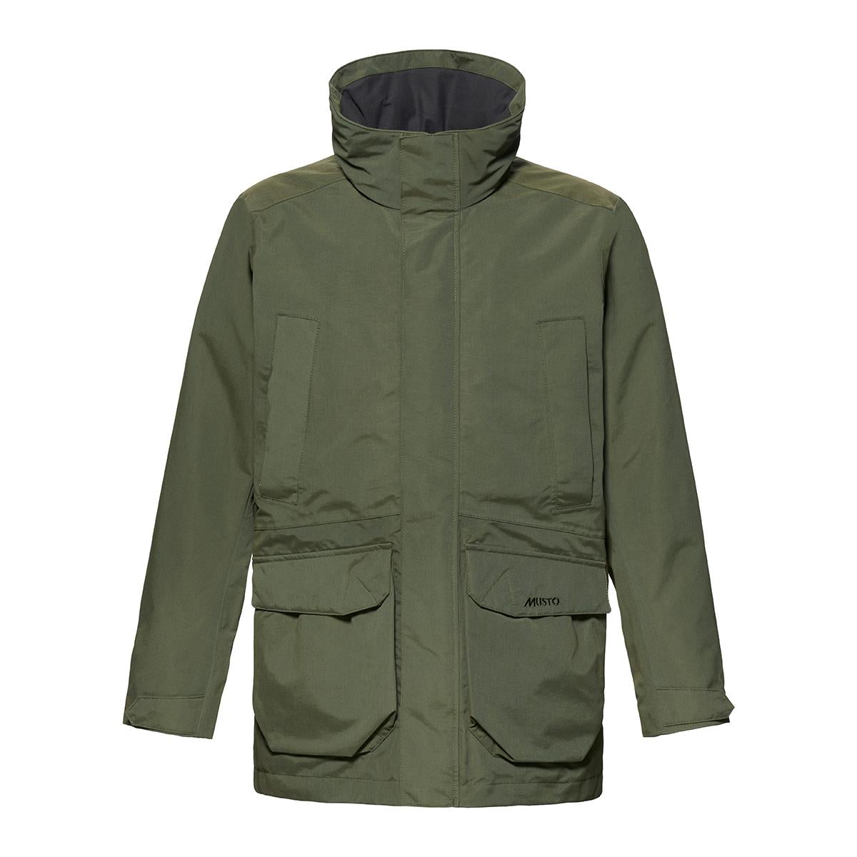 Deep Green Musto Mens Outdoor Country Westmoor Waterproof Coat Front