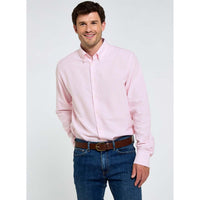 Pink Stripe Dubarry Mens Clontarf Oxford Shirt On Model