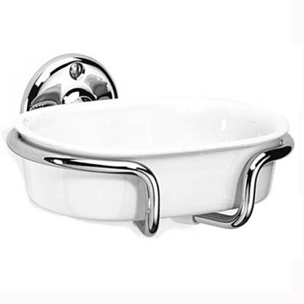 Chrome Plated Samuel Heath Ceramic Soap Dish