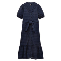 Navy Joules Womens Susanna Broderie Dress