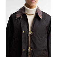 RUSTIC Barbour Womens Icons Tartan Collar Modern Beadnell ZIP