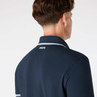 Navy Musto Mens Original Tipped Pique Polo back