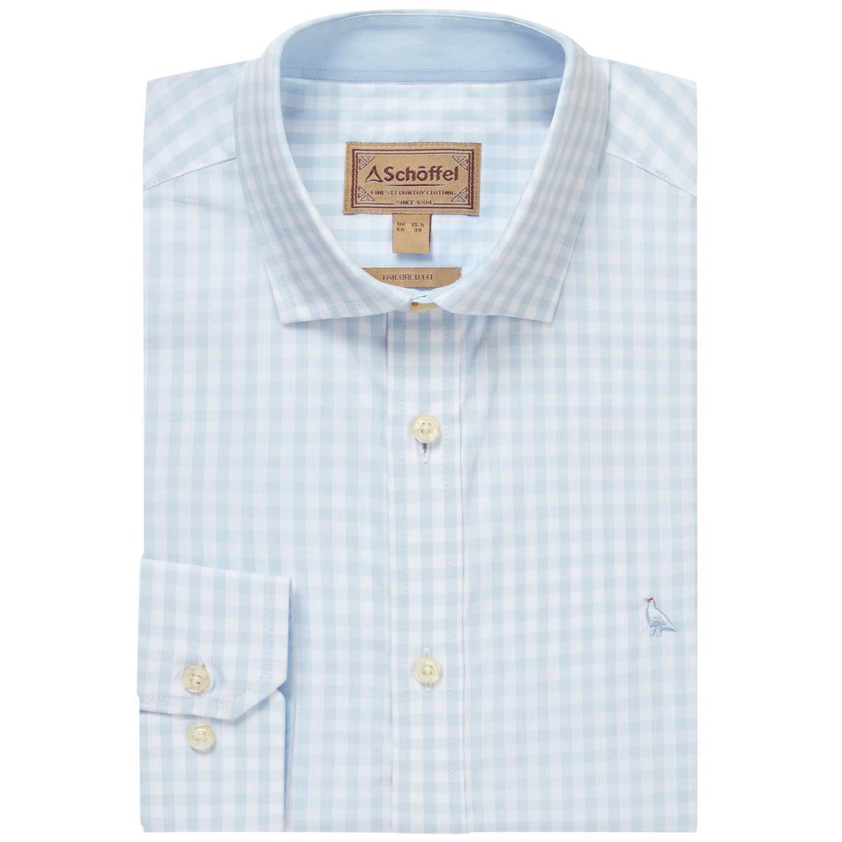 Schoffel Mens Thorpeness Tailored Shirt powder blue