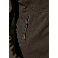 Shadow Brown/Forest Night Harkila Mens Olaf Fleece Jacket Pocket Detail