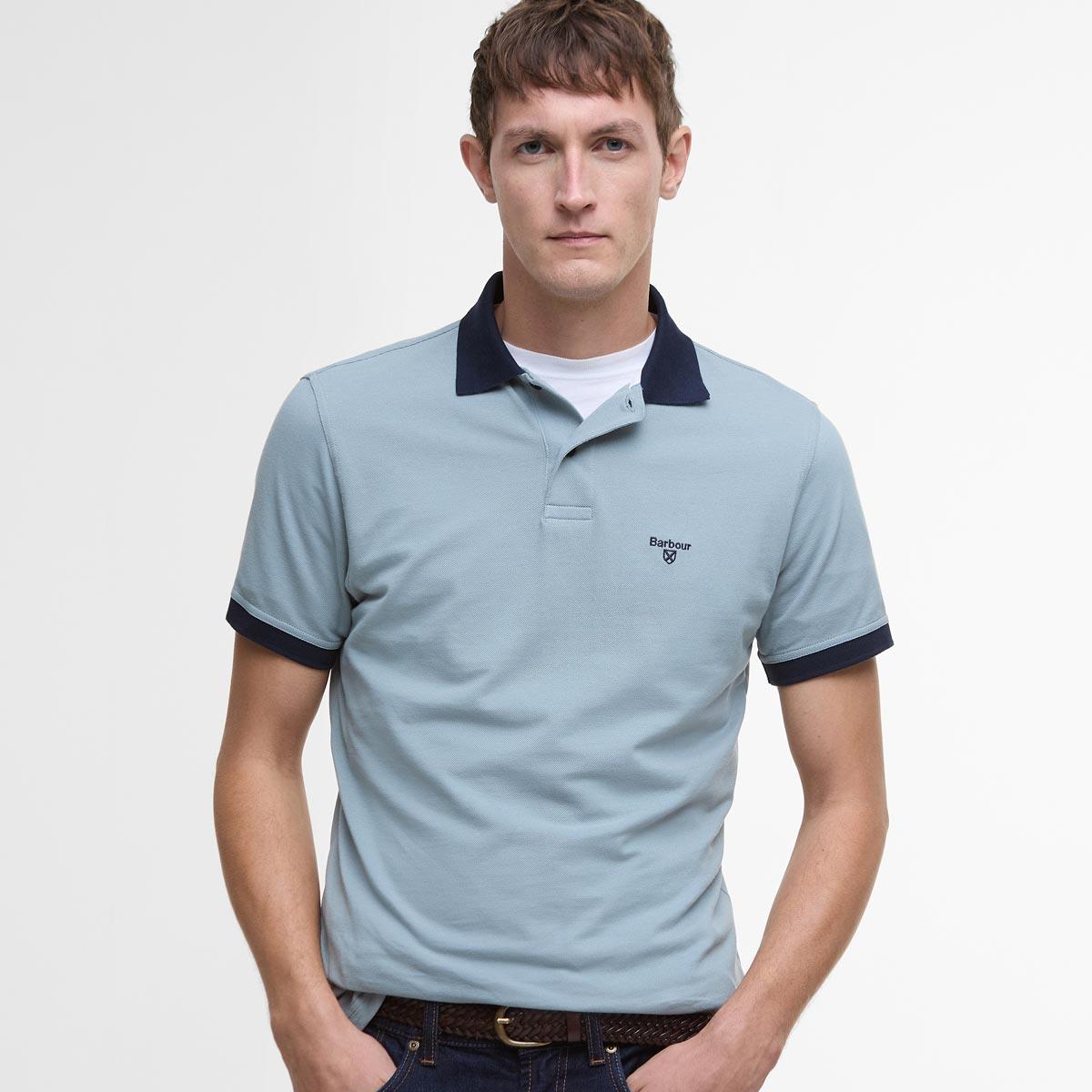 Barbour Mens Lynmouth Tipped Tailored Fit Polo Shirt