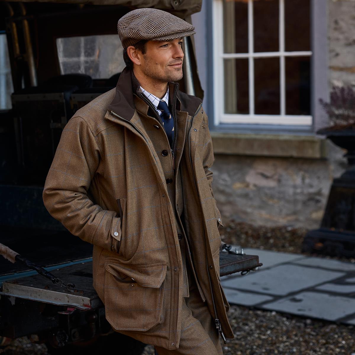 Schoffel Mens Ptarmigan Tweed Classic Coat