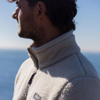 Pure Cashmere Musto Mens Cove Deep Pile Fleece Jacket Collar