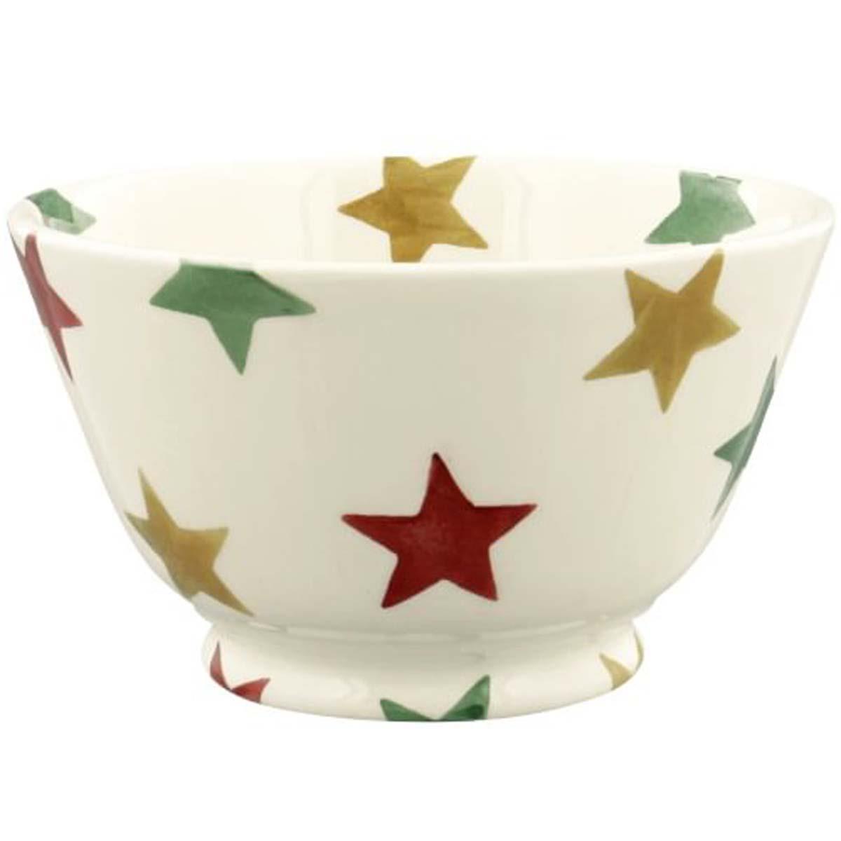 Emma Bridgewater Christmas Red Green and Gold Stars Small Old Bowl