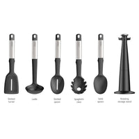 Joseph Joseph Elevate Stainless Steel Silicone 5-Piece Utensils Carousel Set Detail