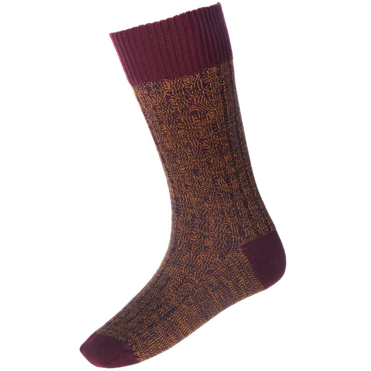 Burgundy - House Of Cheviot Firth Boot Socks
