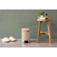 Soft Beige Brabantia newIcon Pedal Bin 5 Litre Plastic Bucket