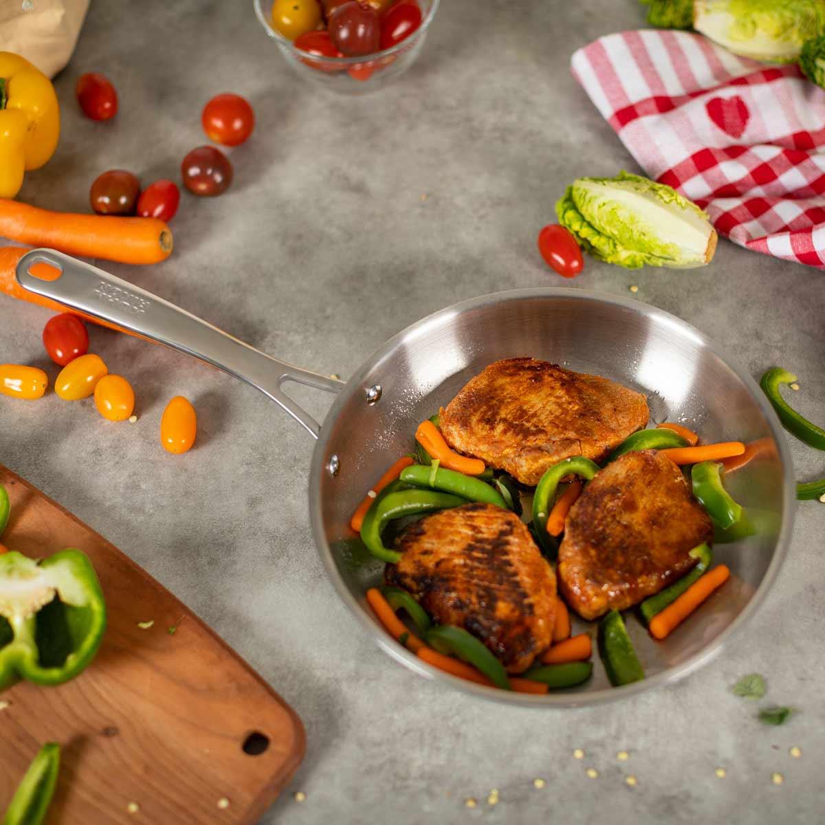 Kuhn Rikon Allround Frying Pan Uncoated Lifestyle