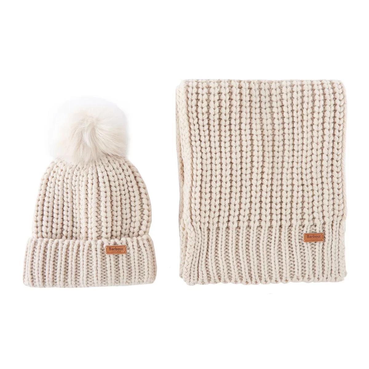 Barbour Womens Saltburn Beanie & Scarf Set