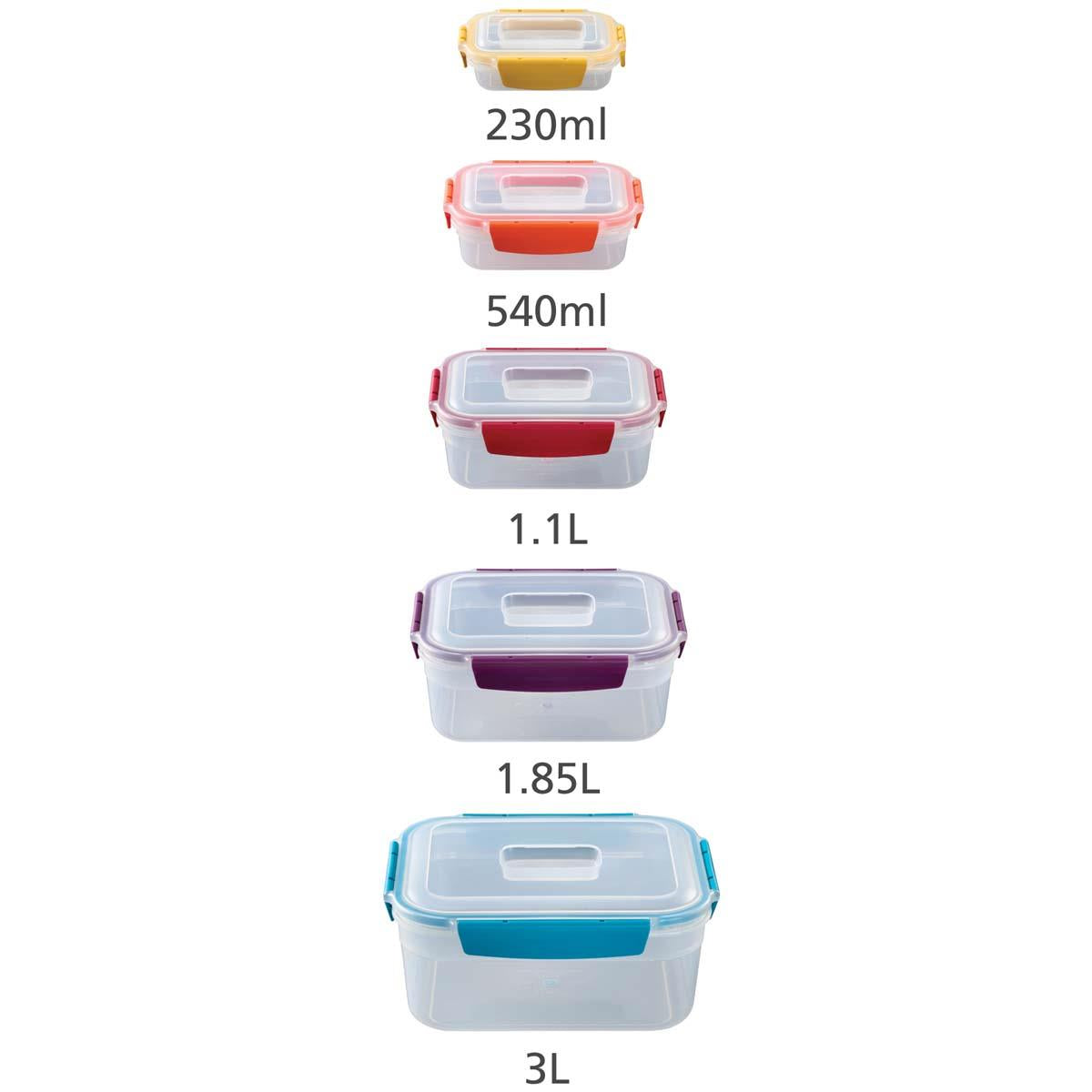 Multi Joseph Joseph Nest Lock 5-Piece Container Set CAPACITY