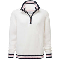 Soft White/Blush Schoffel Womens Havelet 1/4 Zip Jumper