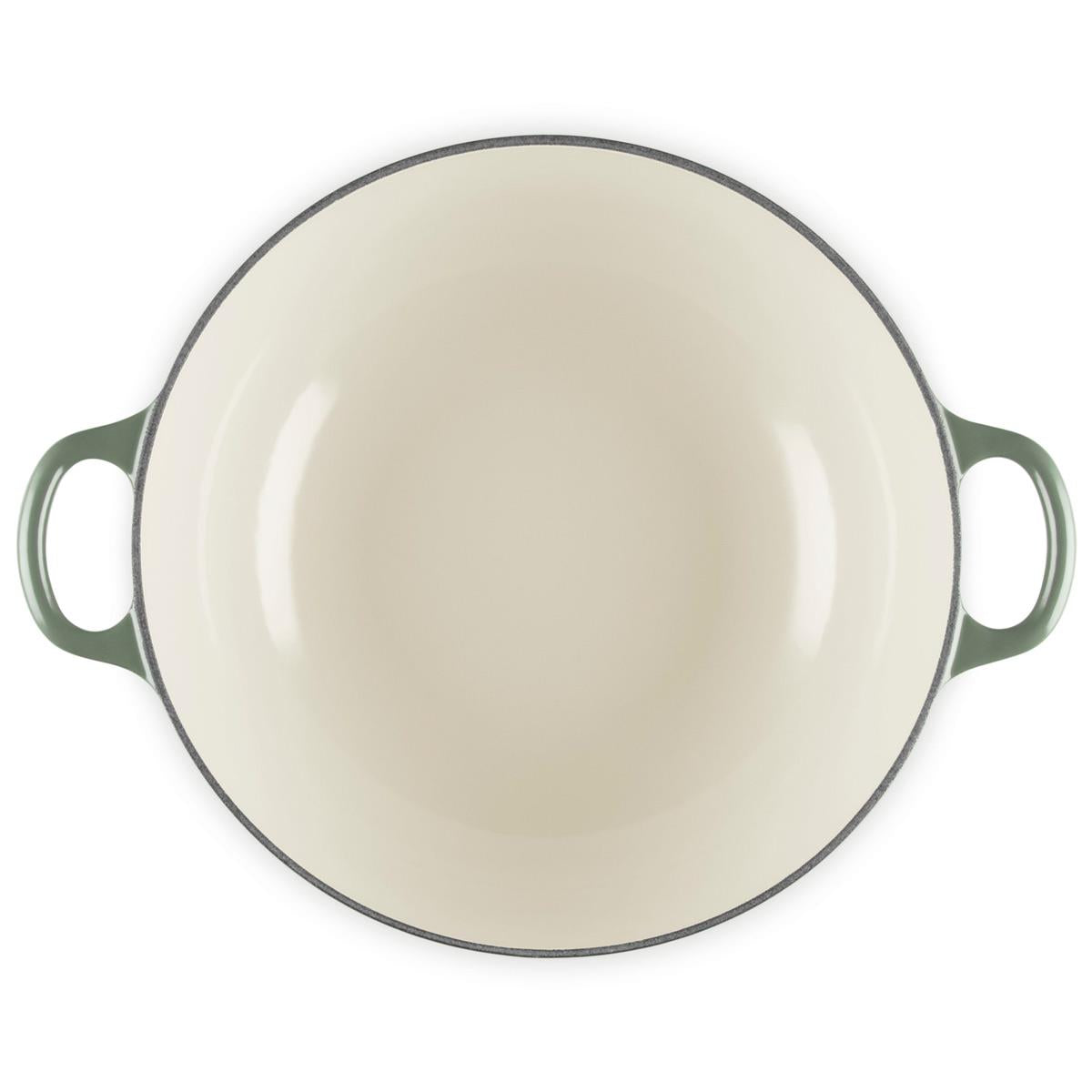Thyme Le Creuset Classic Cast Iron Holly Soup Pot 26cm Interior