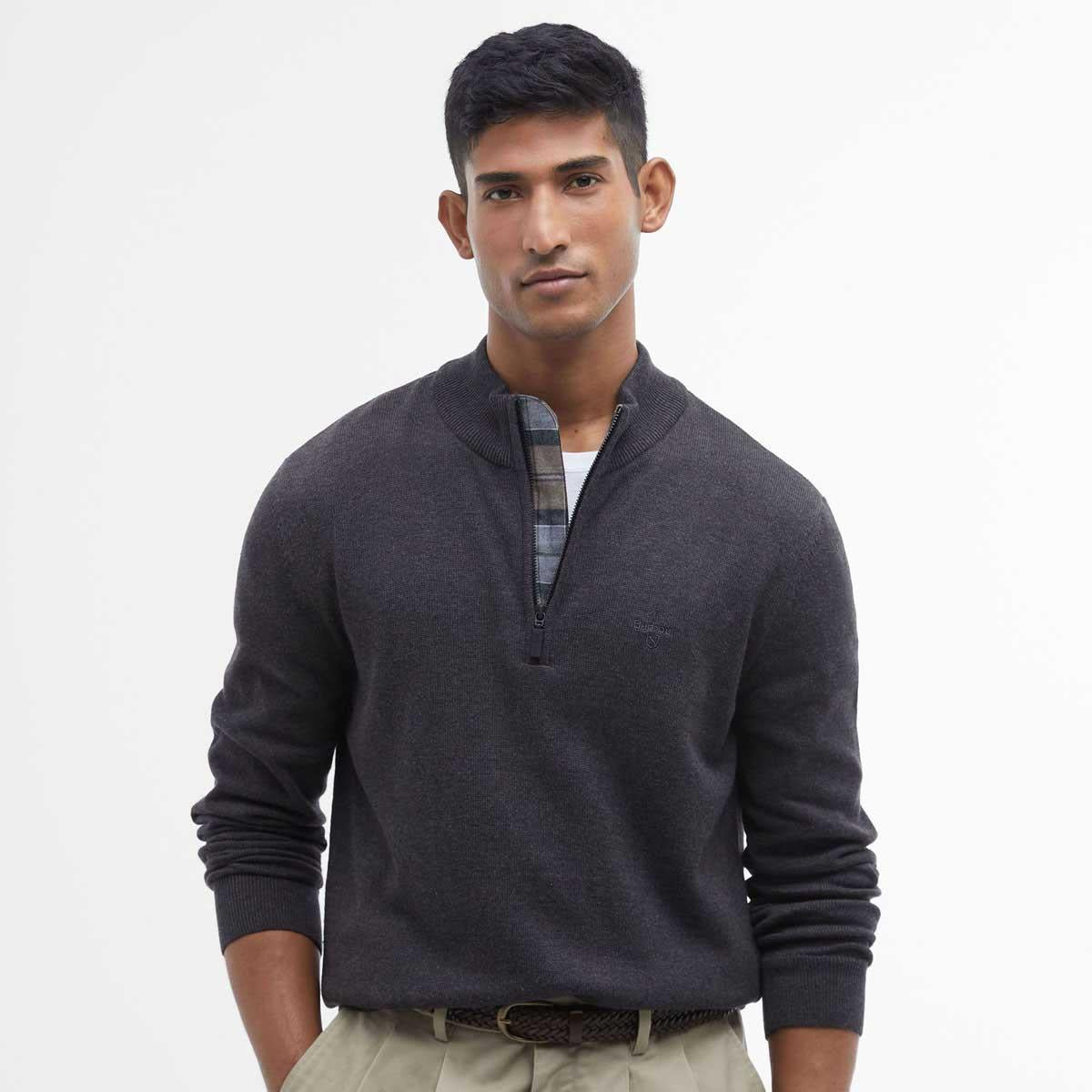 Barbour Mens Avoch Half Zip Sweater