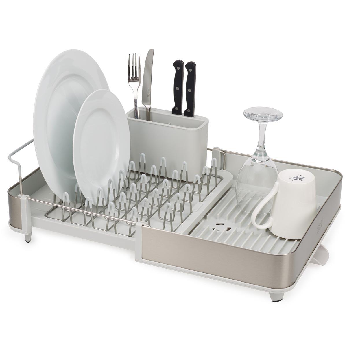 Joseph Joseph Extend Steel Light Stone Expandable Dish Rack