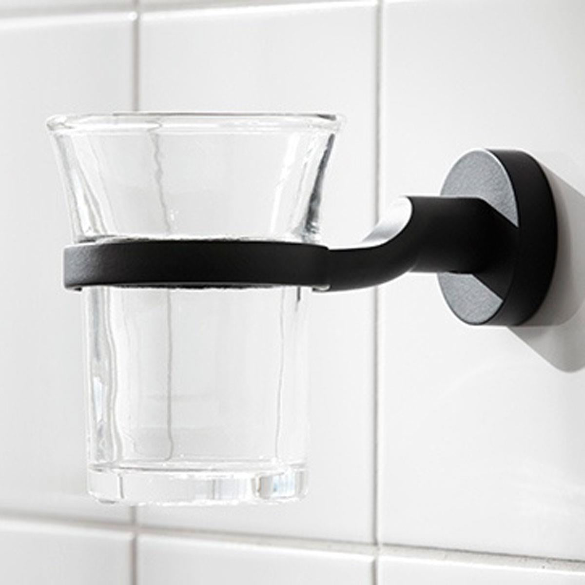 Miller Bond Black Tumbler And Holder