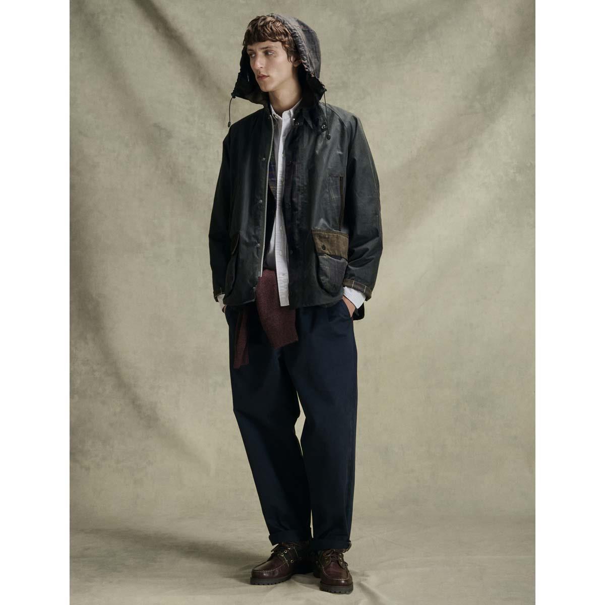 SAGE Barbour Mens Icons Patch Bedale Wax Jacket LS2