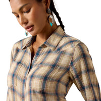 Horizon Plaid Ariat Womens Billie Jean Check Shirt Detail
