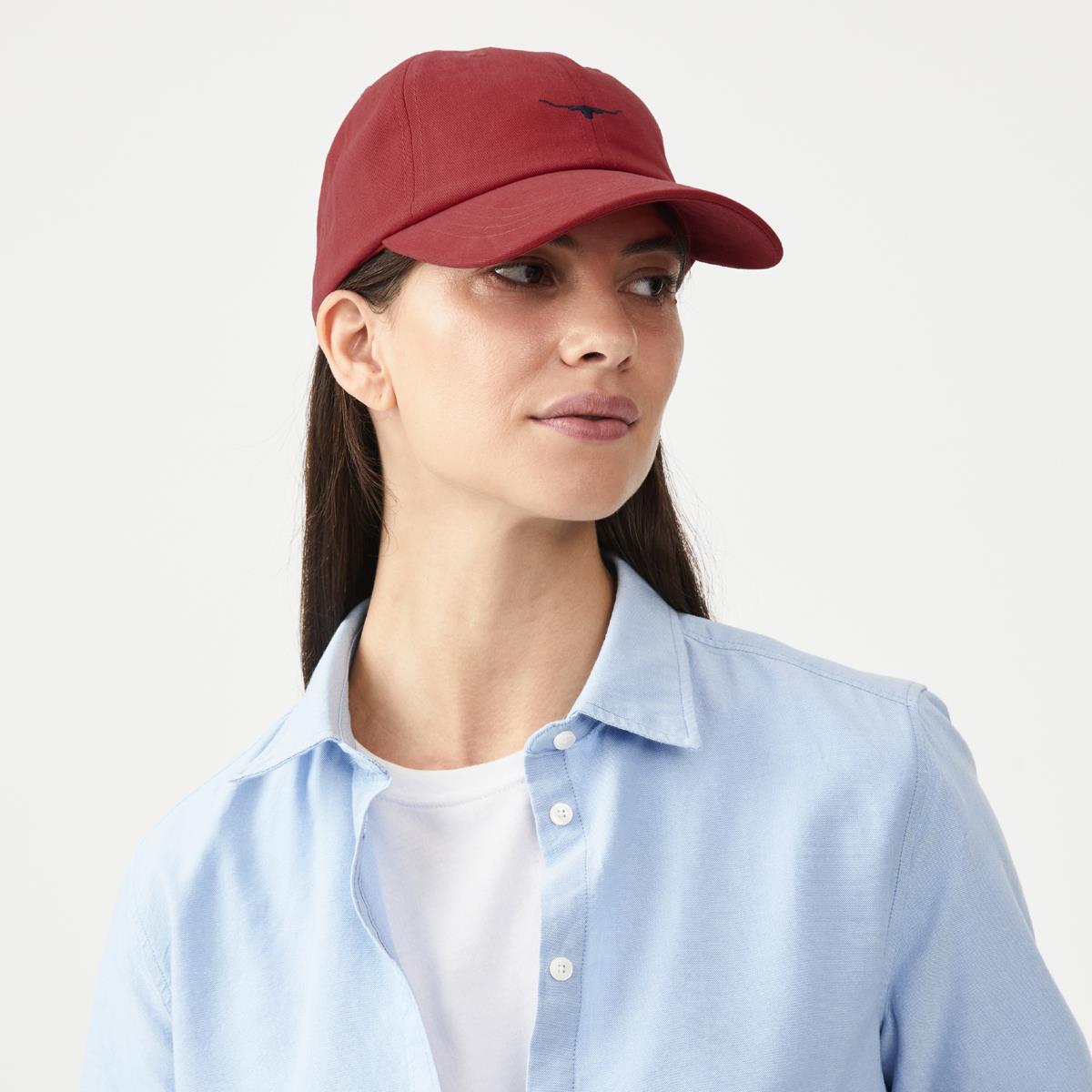 Red/Navy R.M. Williams Mens Mini Longhorn Cap model